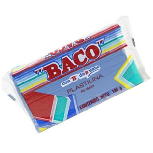 Plastilina Baco Marquilla, 180 Gramos, Azul, (1 Barra)