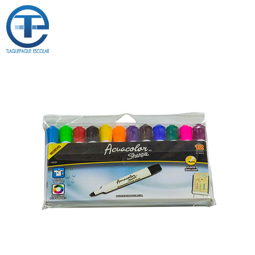 Marcadores Acuacolor, Estuche Con 12 Piezas, (1 Paquete)