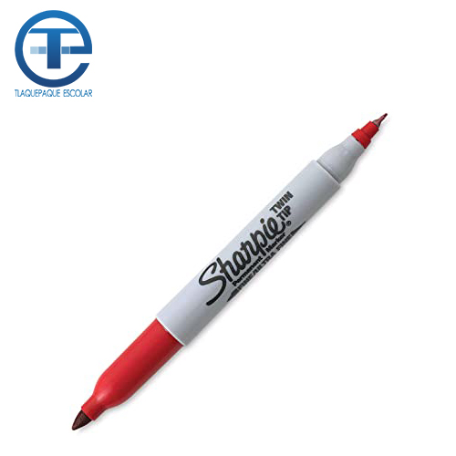 Marcador Permanente Sharpie, Twin Tip, Rojo, (1 Pieza)