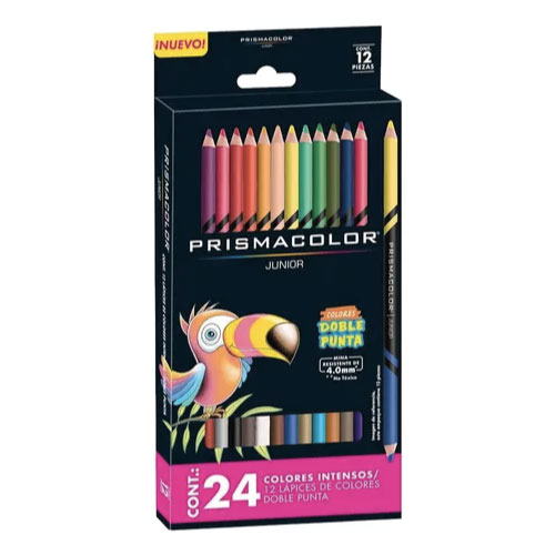 Colores Prismacolor Junior Doble punta, 12x24, Modelo: 2068525, (1 Caja)