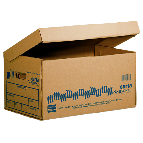 Caja archivo muerto Beroky, tamaño carta de cartón, 48 x 30.9 x 24.6 CMS