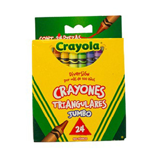 Crayon Crayola Jumbo Triangular, Con 24, (1 Pieza)