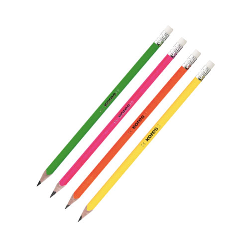 Lápiz Marca Kores, Neon, Triangular, (1 Pieza)