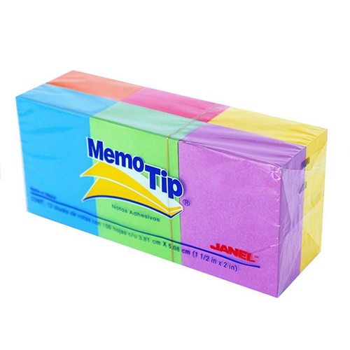 Block de notas adhesivas Janel memo tip 1 1/2