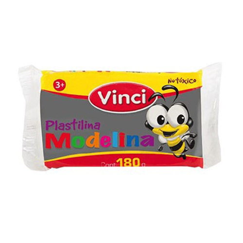Plastilina Vinci, 180 Gramos, Gris,(1 Barra)
