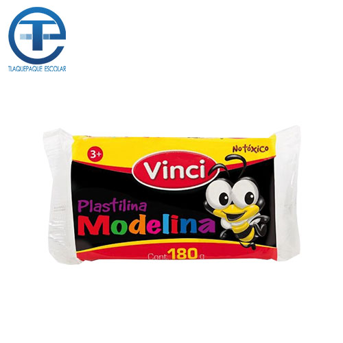 Plastilina Vinci, 180 Gramos, Negro,(1 Barra)