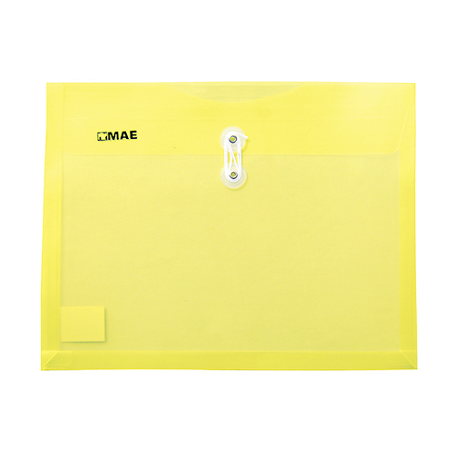 Sobre Mae Plástico, Con Hilo Polipropileno, Tamaño Carta, Amarillo, (1 Pieza)