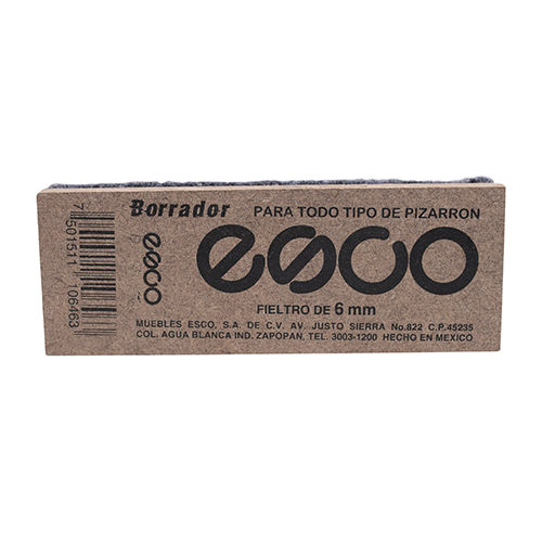 Borrador Escoboard C/Fieltro 13x4.5/8MM, Modelo: BCFE06513, 1 Pieza